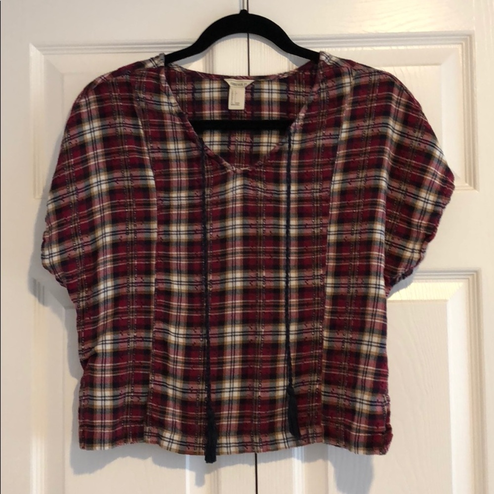 Plaid crop top